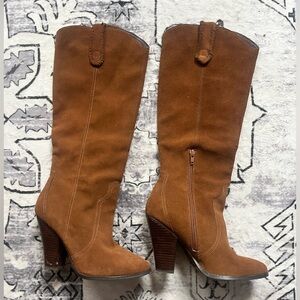 Heeled Cowgirl Knee High Boots